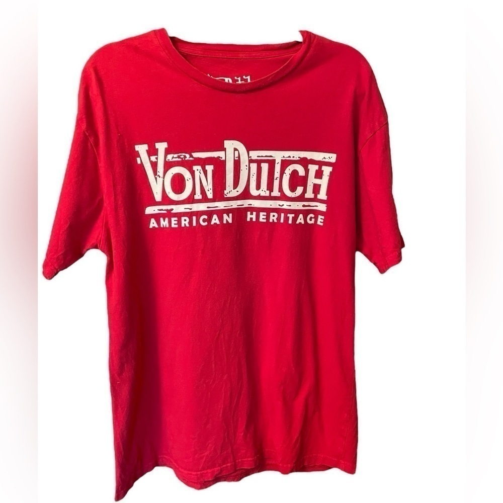 Von Dutch American Heritage Crew Neck Pull Over T Shirt Size XL Great Condition